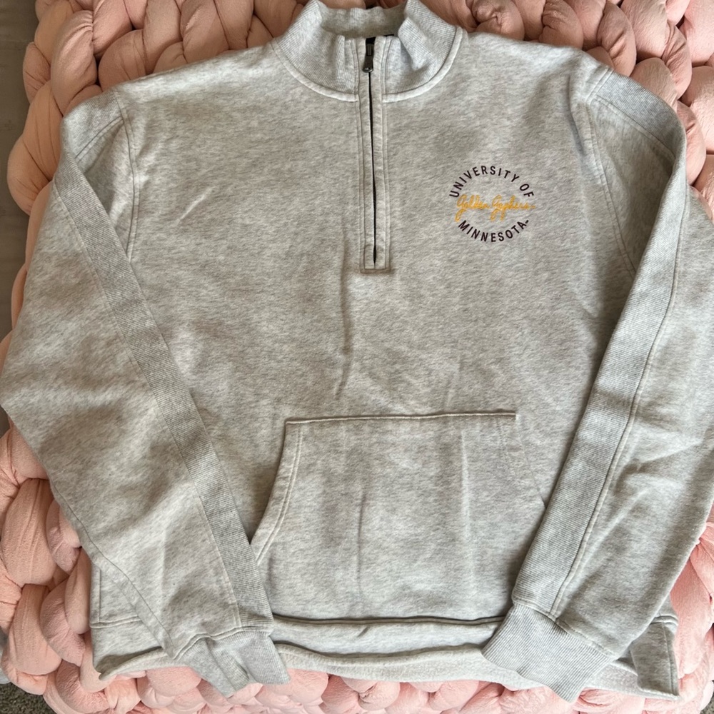 University of Minnesota Golden Gophers Heather Grey Quarter Zip